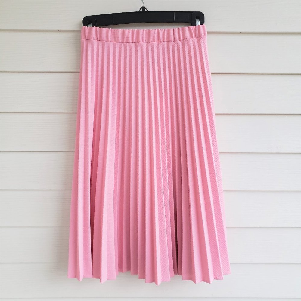 Vintage 70s pastel pink polyester pleated / accordion skirt - Picture 5 of 5